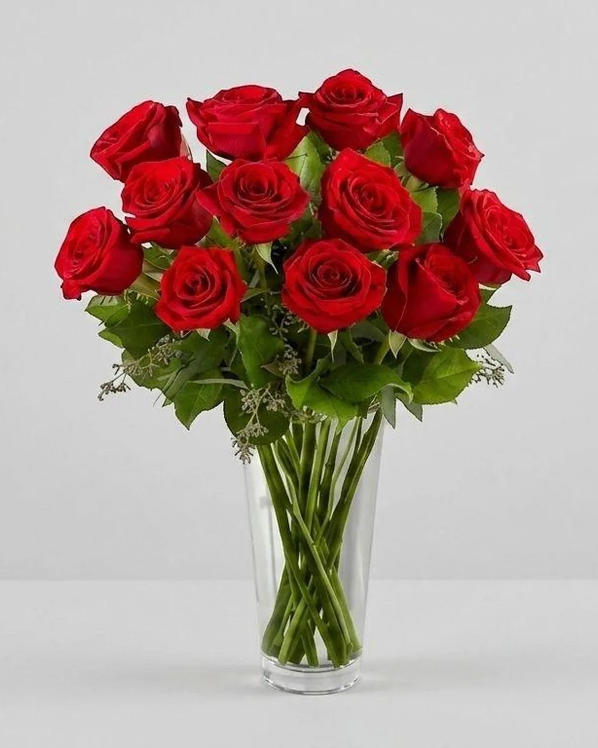 12 Red Roses in a Vase — MAYDE floral delivery on DoorDash