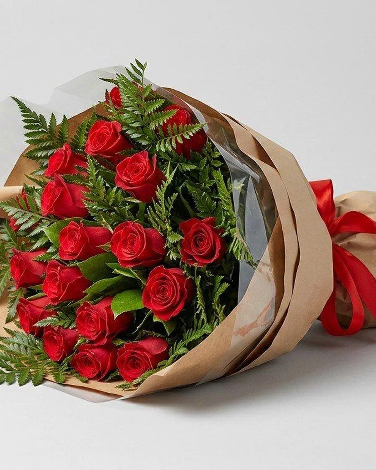 Two Dozen Red Roses Wrapped — MAYDE floral delivery on DoorDash