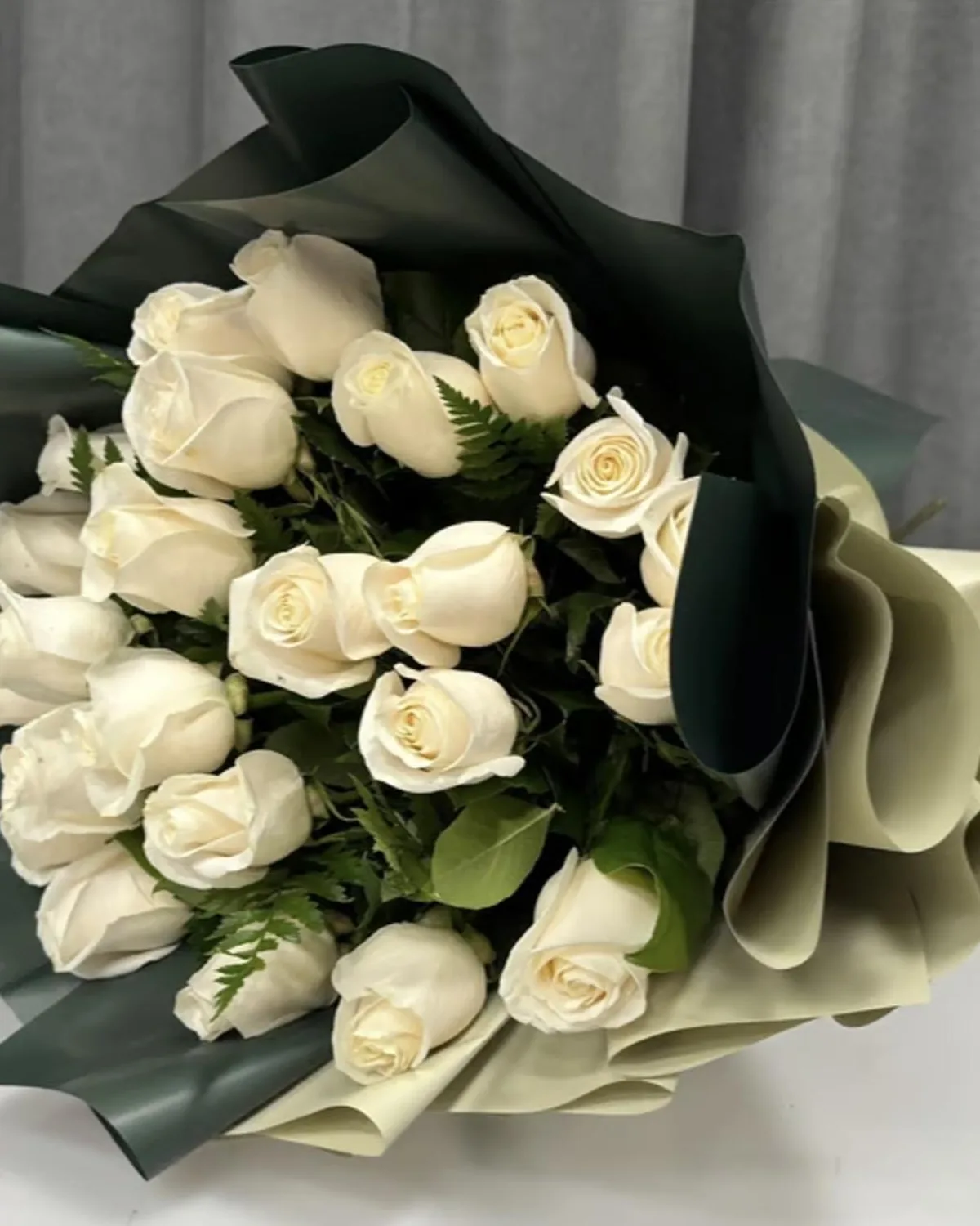 White & Green Flower Bouquet — MAYDE floral delivery on DoorDash