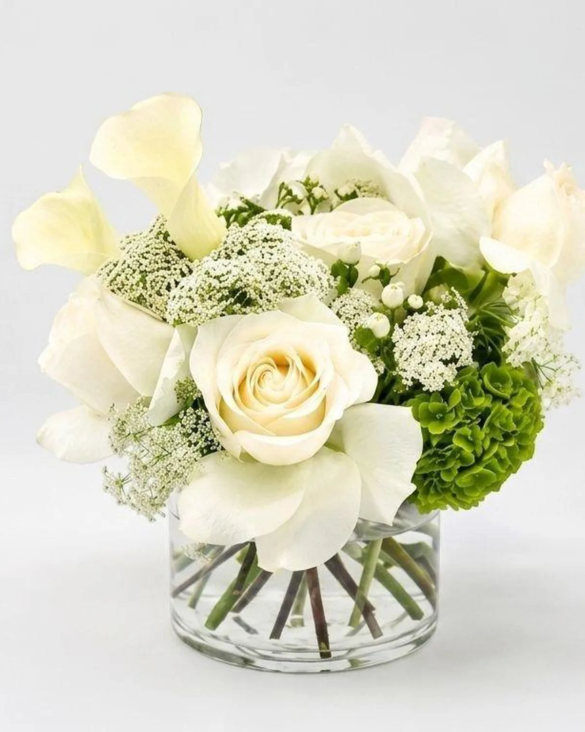 White Sympathy Flower Arrangement — MAYDE floral delivery on DoorDash